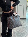 BLACK AND RED TOTE